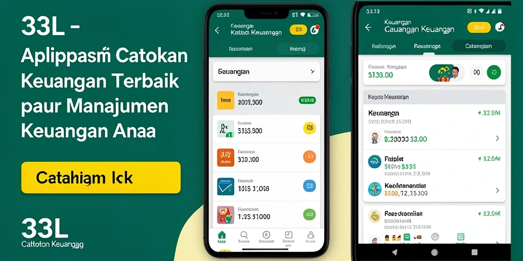 Antarmuka 33L menampilkan fitur pencatatan keuangan yang praktis.
