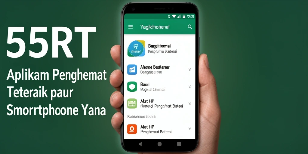 Antarmuka 55RT menunjukkan statistik penggunaan baterai dengan jelas dan informatif.