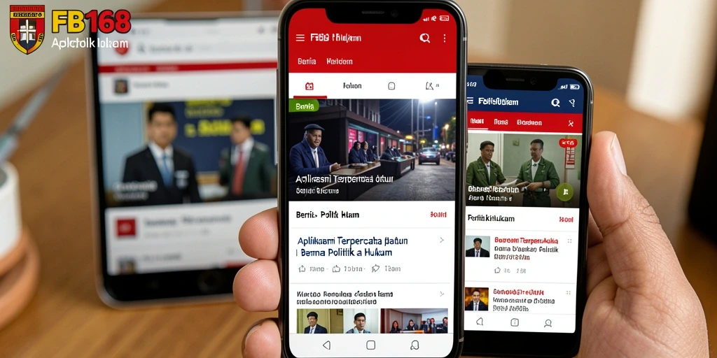Antarmuka FB168 yang sederhana dan informatif untuk berita politik.