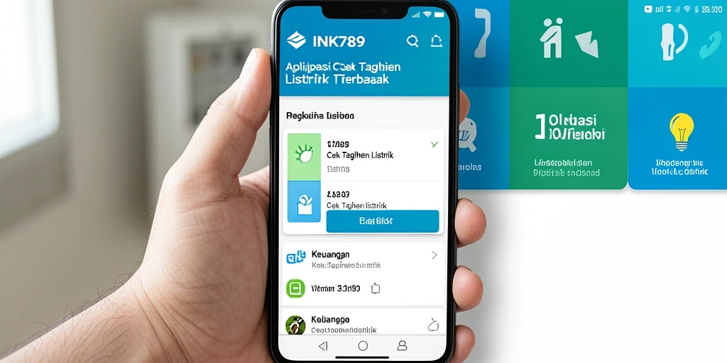 Tampilan antarmuka INK789 untuk cek tagihan listrik.