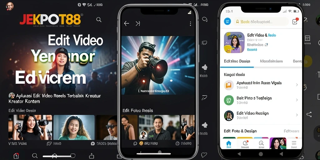 Antarmuka JEKPOT88 yang intuitif untuk Edit Video Reels.