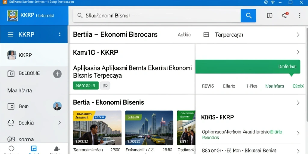 Screenshot antarmuka aplikasi KKRP yang intuitif dan informatif.