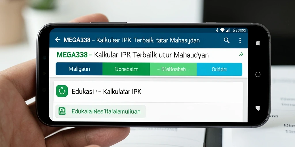 Tampilan antarmuka MEGA338 saat menghitung IPK.