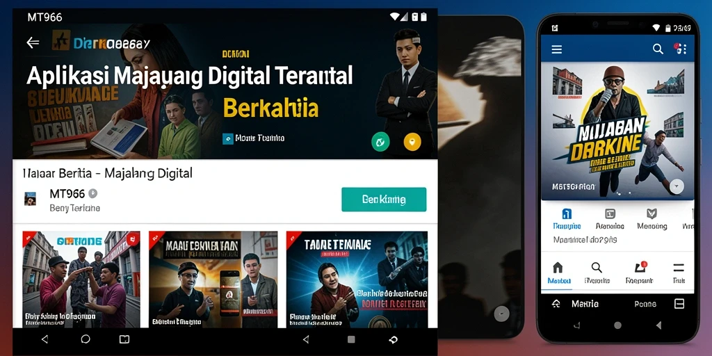 Antarmuka aplikasi Majalah Digital MT966 yang menarik dan modern.