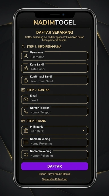 Panduan Daftar Akun nadimtogel untuk Pengguna Android